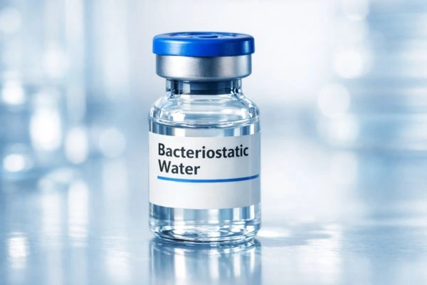 Bacteriostatic water vial for research use