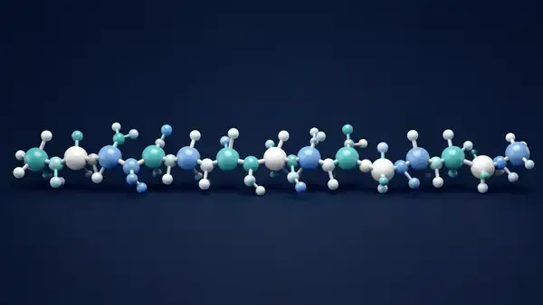 BPC-157 peptide chain structure illustration