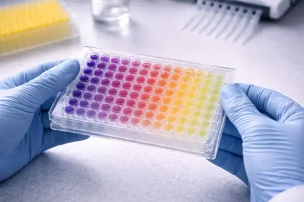 Cortisol assay microplate in preclinical research lab