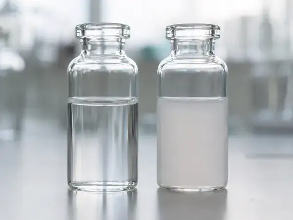 Clear versus cloudy peptide solutions compared