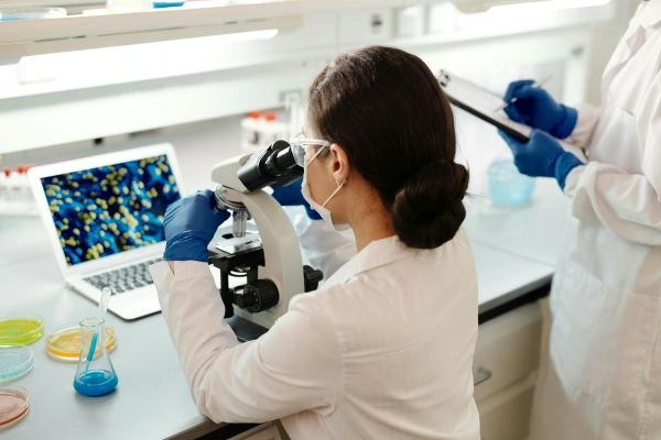 Researchers conducting experimental design and treatment