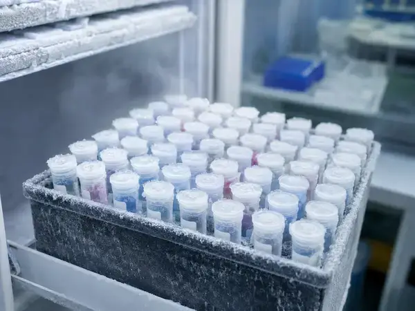 Single-use peptide aliquots in cold storage