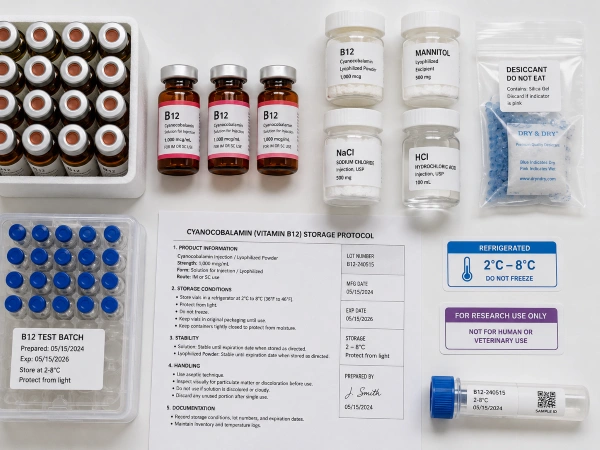 B12 research storage supplies and protocol materials