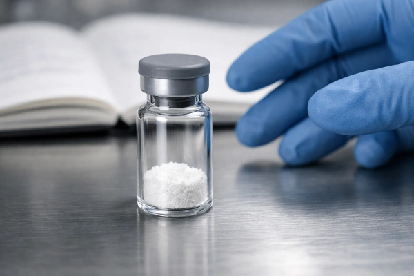 BPC 157 research vial in laboratory