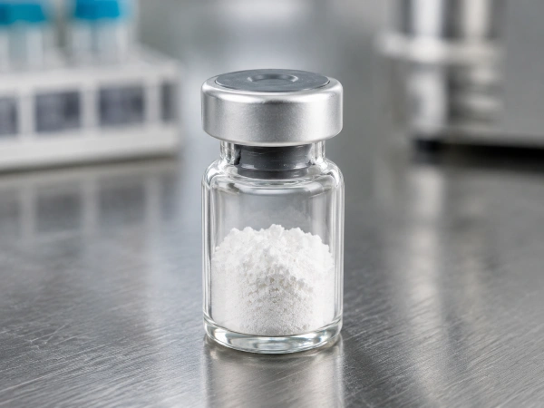 Vial of lyophilized Epithalon research peptide powder