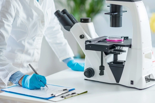 Laboratory professional following standard protocols for NAD+ handling and evaluation