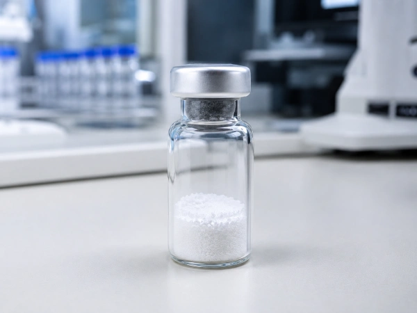 Vial on a lab bench