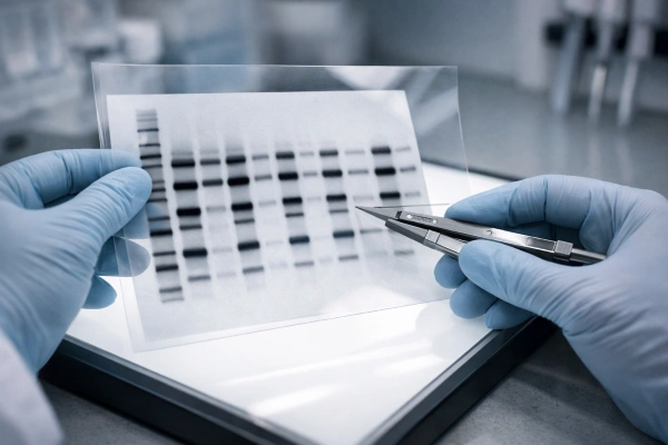 Western blot membrane showing phospho-AMPK protein bands across sample lanes.